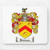 弓術家の家紋-弓術家の紋章付き外衣 マウスパッド (正面)