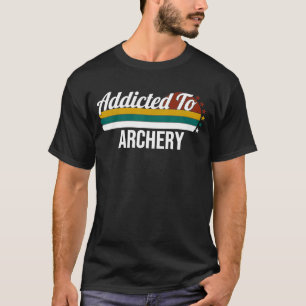 弓道愛好家のためのアーチェリー中毒 Tシャツ