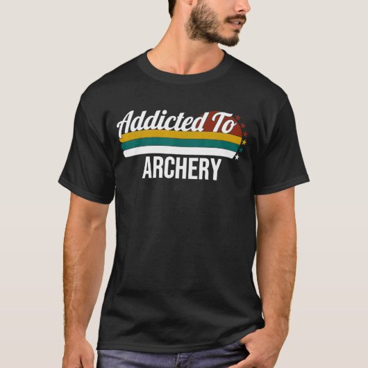弓道愛好家のためのアーチェリー中毒 Tシャツ (正面)