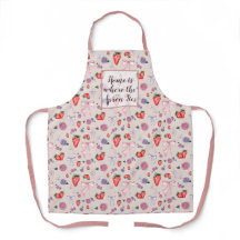 弓、バラ、イチゴのコケットパターン