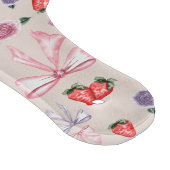 弓、バラ、イチゴのコケットパターン カッティングボード (角)