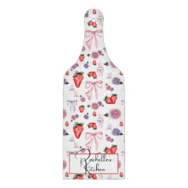 弓、バラ、イチゴのコケットパターン カッティングボード