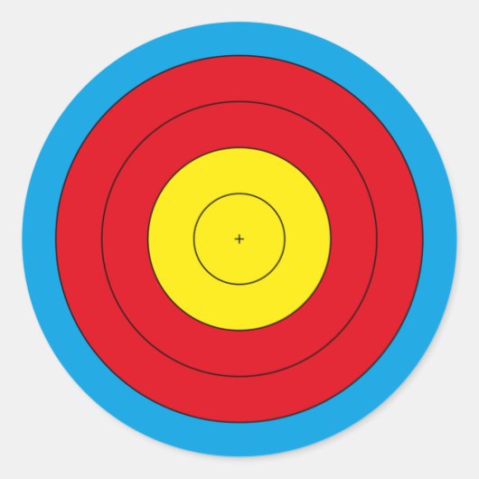 弓(FITA20cm)ラウンドの弓矢の的 ラウンドシール (正面)
