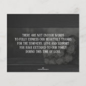 弔事のお礼状 (裏面)
