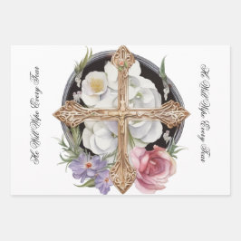 弔問の十字・聖なる書物、 経典 ラッピングペーパーシート