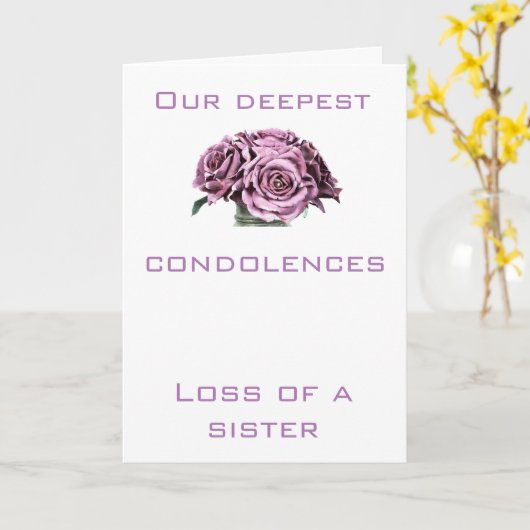 弔意カード カード (黄色い花)