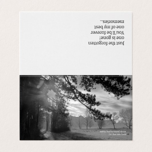 弔意カード「最後の旅」 (外部フラット)