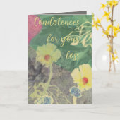 弔意フローラ カード (黄色い花)