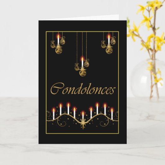 弔意 カード (黄色い花)