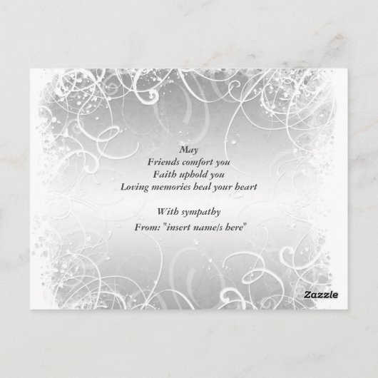 弔意 ポストカード (裏面)