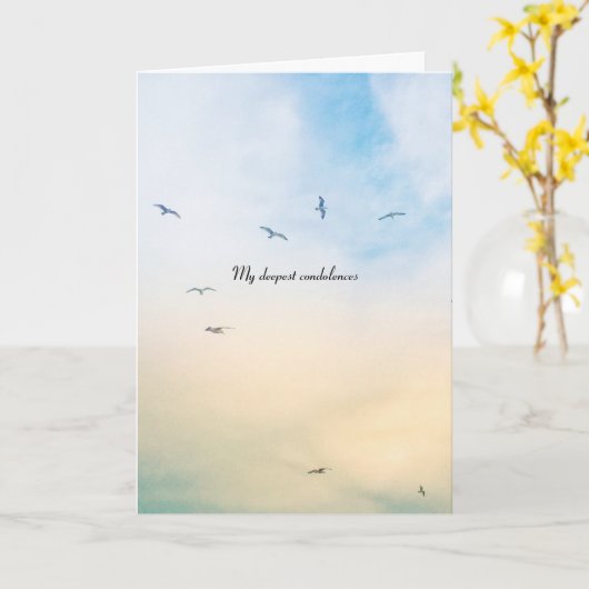 弔慰カード カード (黄色い花)