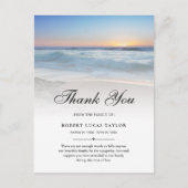 弔慰 お礼 ビーチ 海 葬儀 ポストカード (正面)