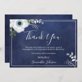弔辞のエレガントフローラ サンキューカード (正面/裏面)