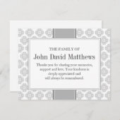 弔辞付き灰色のお葬式ノートカード付き忘れ便覧 ノートカード (正面/裏面)