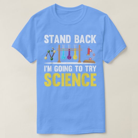 引いてて、科学と化学と愛で勝負する Tシャツ (デザイン正面)