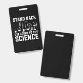 引いてて、科学を試してみる 生物学ギフト バッジ (正面＆裏面)