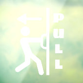 引おもしろいっ張りスティックマンガラスのドア窓の貼り看板 ウィンドウサイン (シート3)