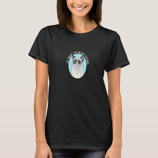 引きこもってるから離れて 内向的な猫 2 Tシャツ (正面)