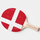 引きずられ、傷付けられたデンマークの旗 卓球ラケット (横)
