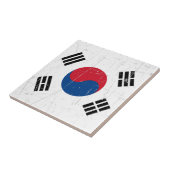 引きずられ、傷付けられた韓国の旗 タイル (側面)