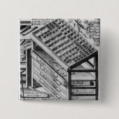 引きます 缶バッジ (正面)