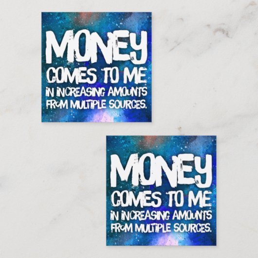 引き付け金表示引用文財 スクエア名刺 (正面/裏面)