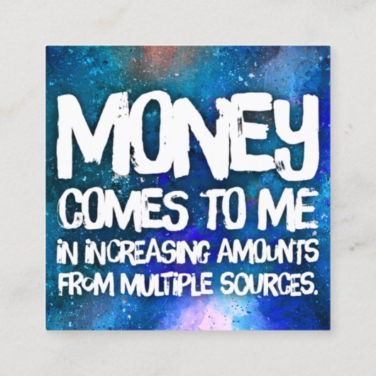 引き付け金表示引用文財 スクエア名刺 (裏面)