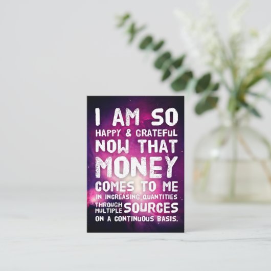 引き付け金表示引用文財 名刺 (スタンド正面)