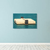 引き伸ばされたキャンバスに描かれたカモメ キャンバスプリント (インサイチュ (ウッドフロア))