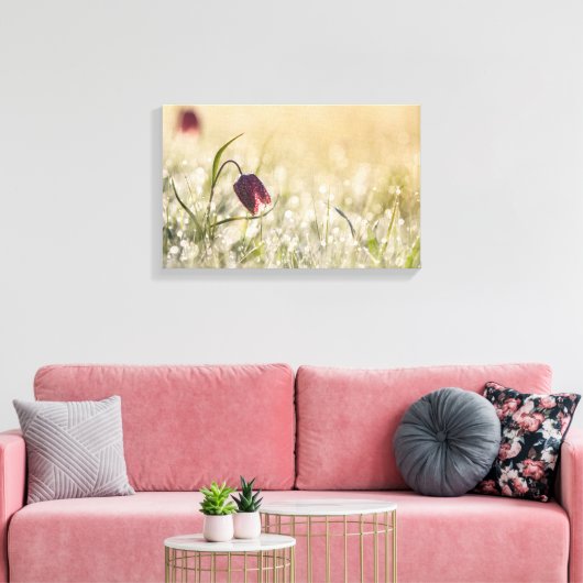 引き伸ばしキャンバス印刷 – 朝露 キャンバスプリント (インサイチュ (リビング))