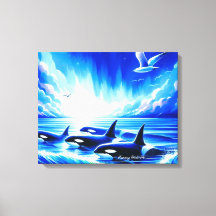 引き伸ばしキャンバス印刷Orca