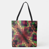 引き伸ばし、傾斜した長方形、カラー付きの「不透明度」 トートバッグ (正面)