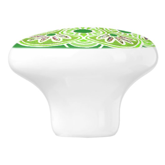 引き出しプルライムグリーンパターンセラミックノブ セラミックノブ (側面)