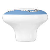 引き出しプル – いかり（白） セラミックノブ (側面)