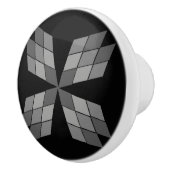 引き出しプル-ひし形花びら セラミックノブ (右)