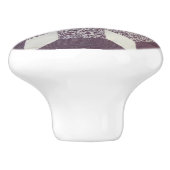 引き出しプル – 紫キルテッドパターン セラミックノブ (側面)
