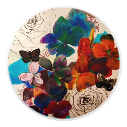 引き出し取っ手 セラミックノブ (正面)