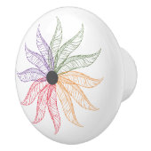 引き出し引き出し – 色付き羽毛 セラミックノブ (右)