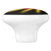 引き出し引き – 黒上のピンホイール セラミックノブ (側面)