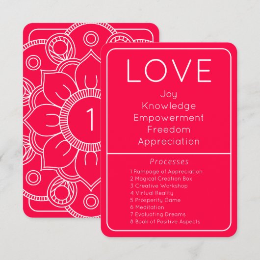 引き寄せの法則 愛情感情ガイドスケール 招待状 (正面/裏面)