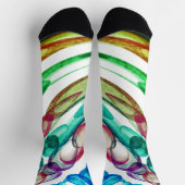 引き抜きバブルおもしろい/グリーンリーフ/ ソックス (上部)