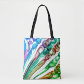 引き抜きバブルおもしろい/グリーンリーフ/ トートバッグ (正面)