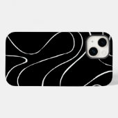 引き潮と流れ2 – 黒(白) Case-Mate iPhoneケース (裏面 (横))