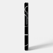 引き潮と流れ2 – 黒(白) Case-Mate iPhoneケース (裏面 / 左)