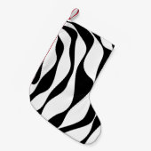 引き潮と流れ4 – 白黒 スモールクリスマスストッキング (正面 (吊り時))