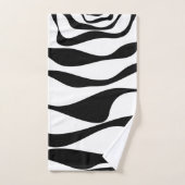 引き潮と流れ4 – 白黒 バスタオルセット (ハンドタオル)