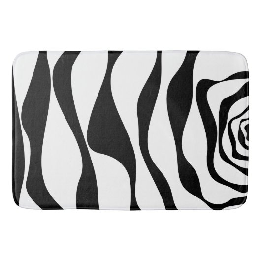 引き潮と流れ4 – 白黒 バスマット (正面)