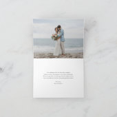 「引き潮」| 海岸の水彩ウェディング サンキューカード (内部)