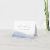 「引き潮」| 海岸の水彩ウェディング サンキューカード (正面)