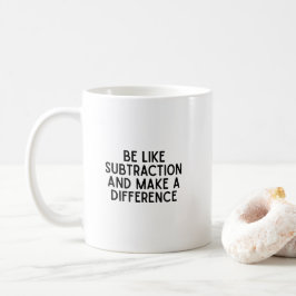 引き算のように…算数おもしろい引用文 コーヒーマグカップ